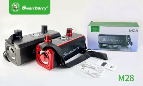 Smart berry M28 Portable Karaoke Machine Wireless Bluetooth Speaker With two Microphones (Black/Red