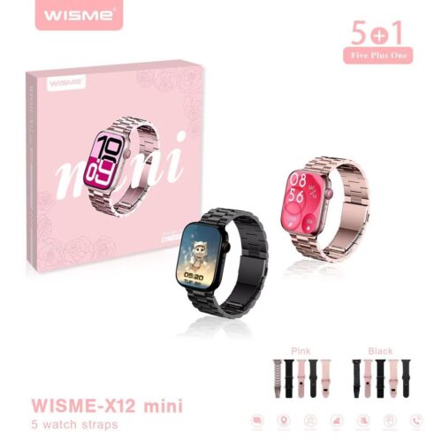 Wisme WS-X12 mini Smartwatch WITH FREE 5 STRAP