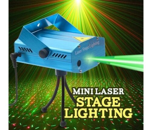6 in 1 Portable Mini Laser Stage Light Projector for Disco Party with 150mw - Blue