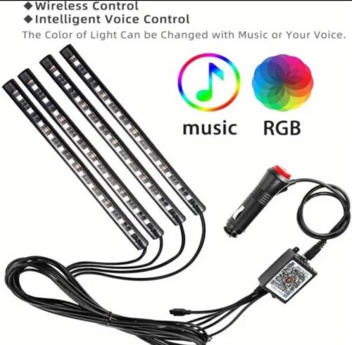 LED Car Interior Light Upgrade Your Car's Look Instantly With This 4Pcs Underglow LED Light Kit App
