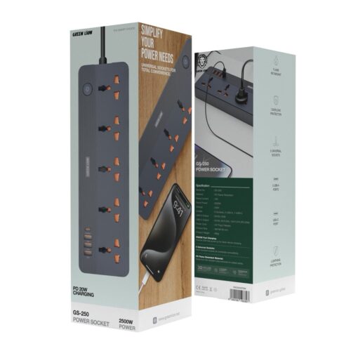 Green Lion GS-250 Home Power Socket 2500W - Black