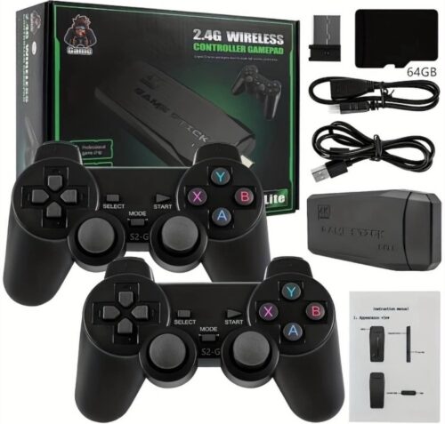 Game Stick 4K M8 HDTV -Compatible Output 2.4G Wireless Controllers Retro TV Video Game Consoles