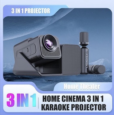 HY 360 KTV PROJECTOR &2 MIC SPEAKER