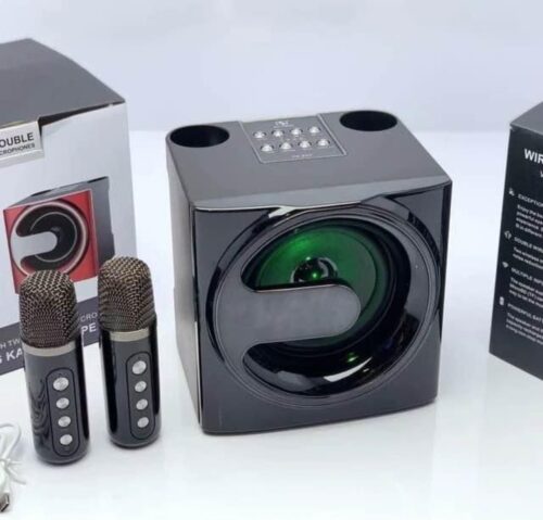 bluetooth speaker YS-207 dual wireless microphone subwoofer karaoke multi-function card speake