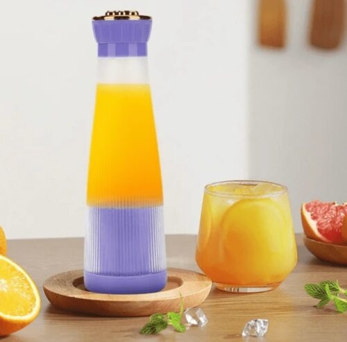 Crown Type Portable Rechargeable Juicer 400ml, Portable USB Charging Blender Bottle Protein Shaker Best Gift in Summer de