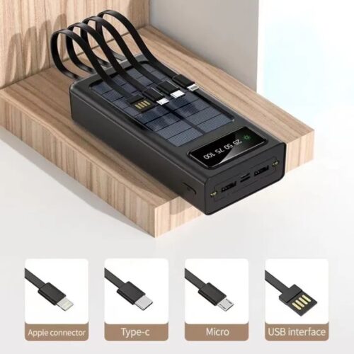 Power bank original brand 40000 mAh solar power bank with flashlight and large capacity support solar charging power bank 40000 mah