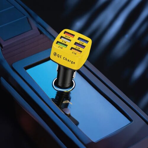 Green Lion GCC-05 Multiport Car Charger - Yellow