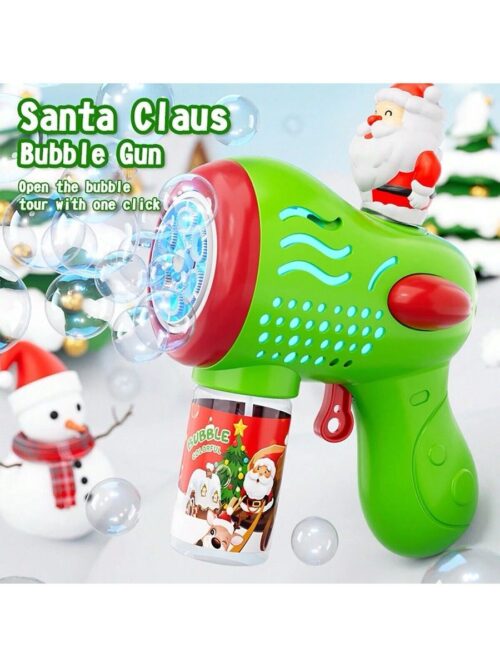 Christmas Gifts Bubble Gun Electric Santa Bubble Machine Gun Super Large Bubble Blaster Gun mc