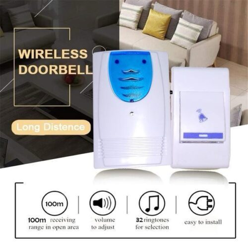 Musical Sound Cordless Square Doorbell, 32 MelodyDc