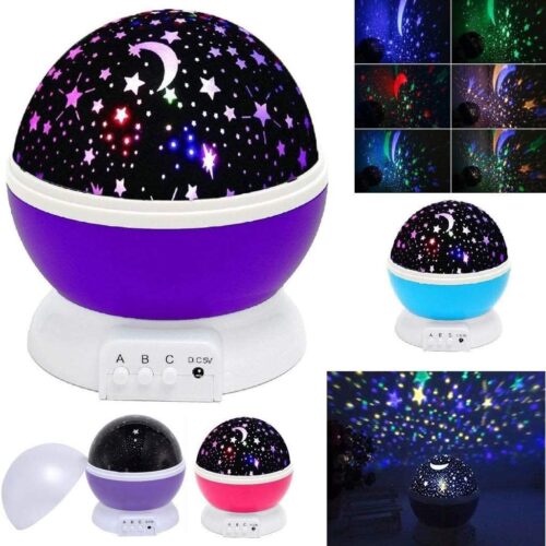 Star and Moon Starlight Projector Bedside Lamp for Baby Room Kids Bedroom Decorations