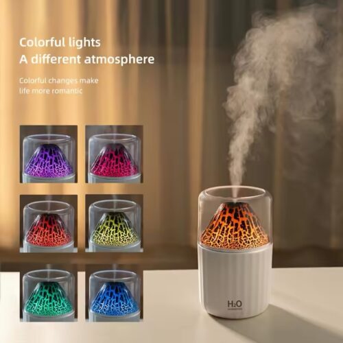 Humidifier Colorful Atmosphere Light Aromatherapy Machine Desktop Flame Humidifier For Home Dormitory Ml