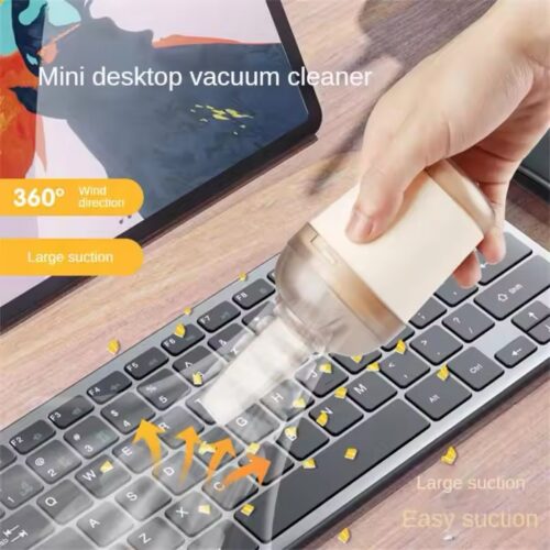 Mini Handheld Desktop Vacuum Cleaner, Wireless High Power Cleaning, Portable, Home, Office, Universal dc