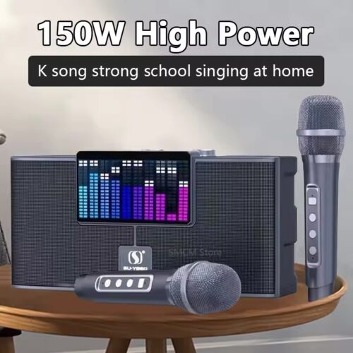 Wireless Handheld Microphone and Bluetooth Speaker, 150W RGB High Power Pickup Rhythm Light, Family Karaoke Sound, TF Subwoofer ml