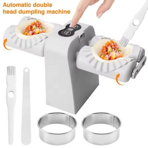Electric Dumpling Maker Household Single Double Automatic Quick Dumpling Maker Ravioli Mold with 2 Gears Washable Dic