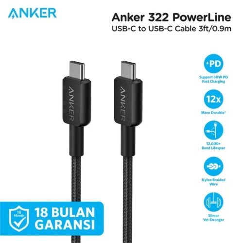 Anker 322 C to C 6 Ft. Nylon Cable