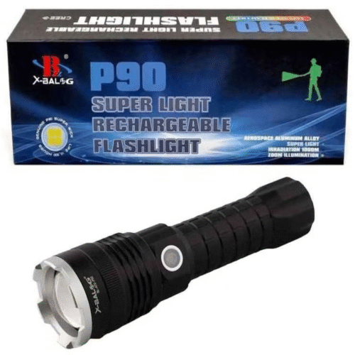 P90 Super Light Rechargeable Flashlight - Long Powerful LED Torch dg