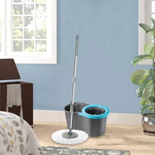SpinMop Joy Spin Mop & Bucket Floor Cleaning System, 16 Litre Capacity, Blue