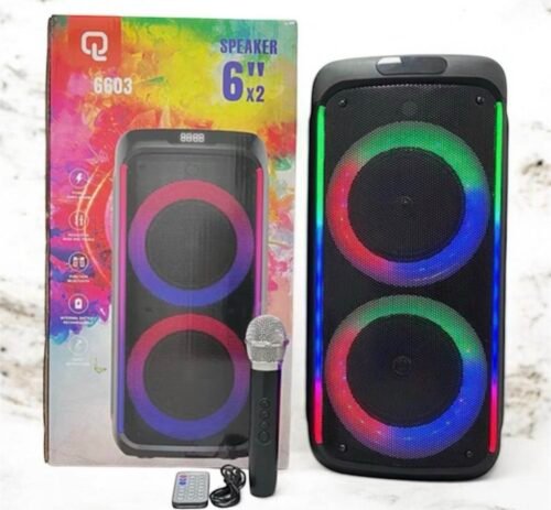 6.5" Portable Woofer Speakers Wireless Mic 20W RGB LED for 5.0 Remote Control Battery Powered Outdoor Home Theater Karaoke
Share