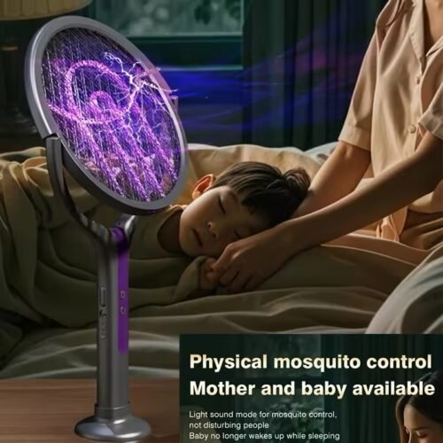 Multifunctional 2-in-1 Mosquito Killer Retractable Electric Swatter USB Rechargeable Mosquito Swatter Home Appliance